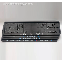 Customizable plastic license plate frame